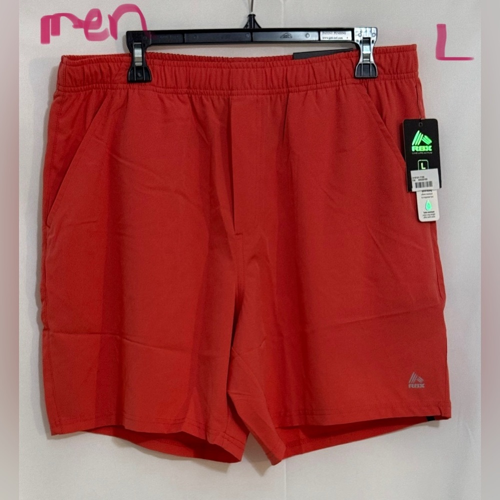 RBX Red Athletic Shorts with Elastic Waistband